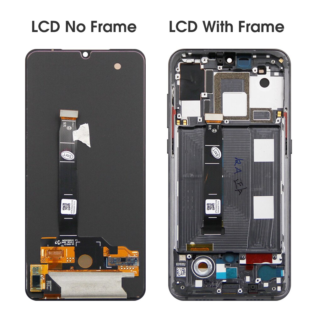 6.39 &#39;&#39;Super Amoled Lcd Voor Xiaomi Mi 9 Lcd Touch Screen Digitizer Vergadering Met Frame Voor Xiaomi Mi9 m1902F1G Display