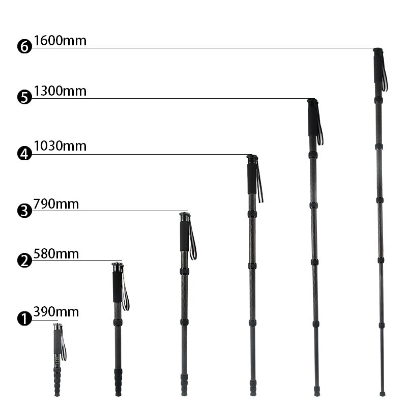 BEXIN P306A Camera Stand Monopod Tripod Travel Photography Aluminum Walking Stick Monopod for Dslr Camera Video