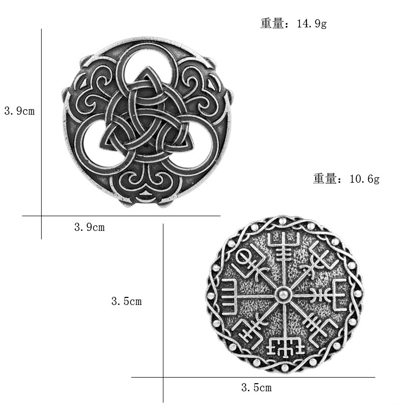 Broches de escudo vikingo, Pin Vintage, insignia, Pin para capa Medieval nórdica, baratijas, bufandas, broche, alfileres redondos para el pecho