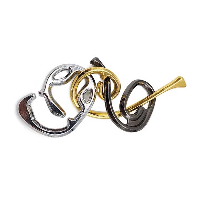 Alloy Metal 3D Adult Intelligence Lockpicking Toys Labyrinth Lockpicking Toys Puzzle Solving Toys: Dark Khaki