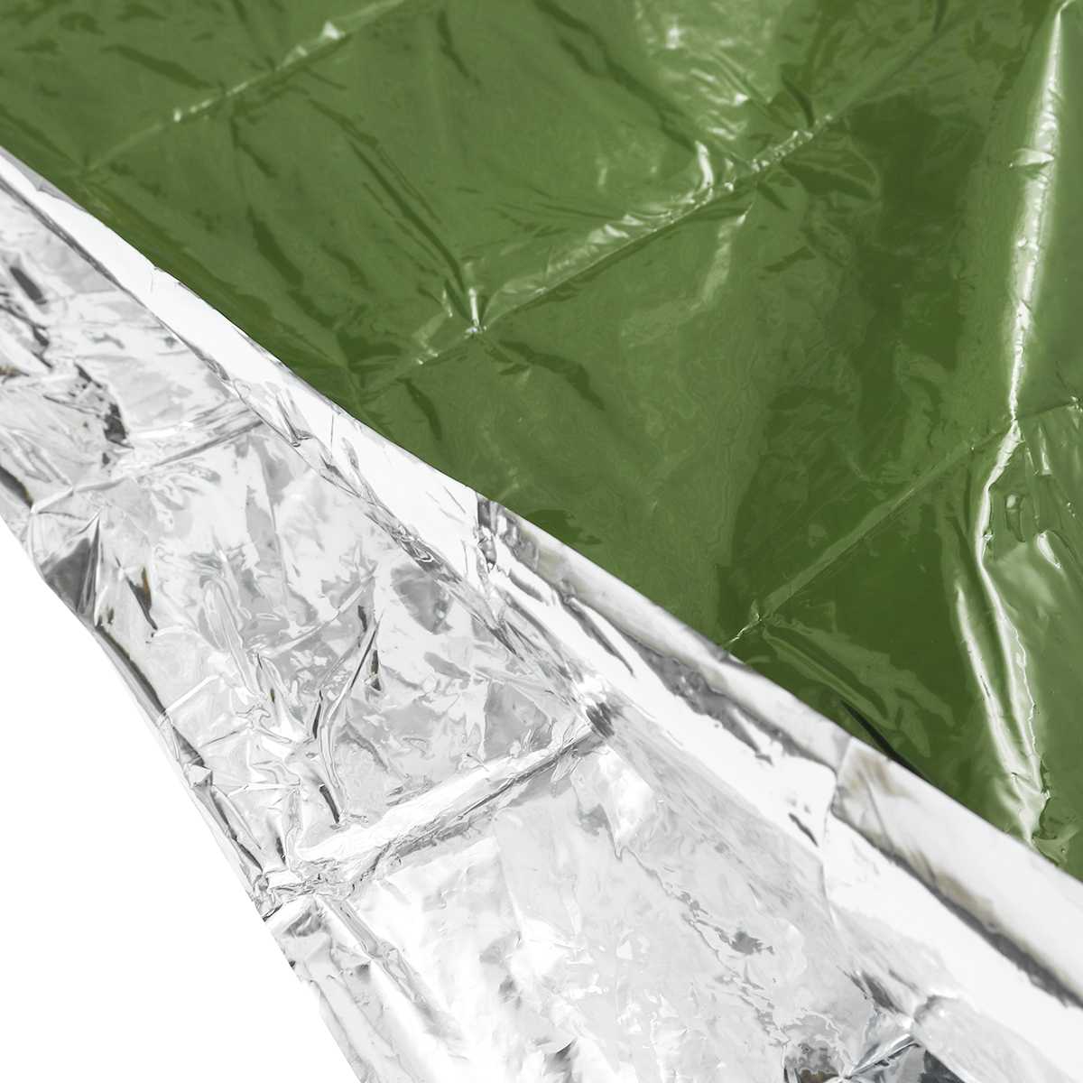 Noodslaapzak, noodhulp slaapzak, pe aluminiumfolie tent, draagbaar voor kamperen en wandelen in de buitenlucht, met fluitje
