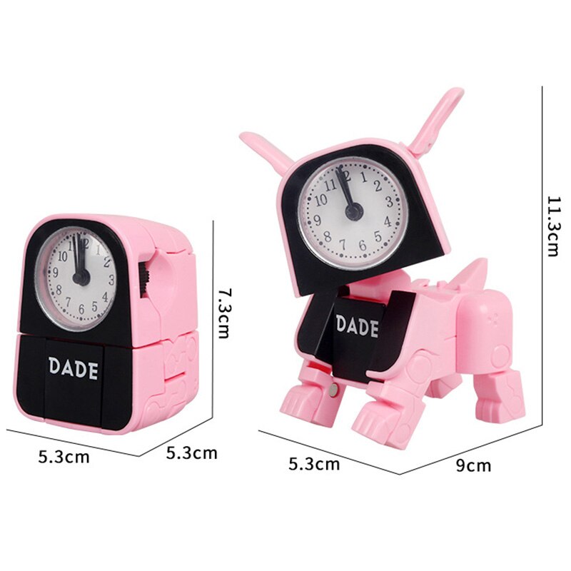 Ragazzo Bambini di Allarme Orologio Del Fumetto canna robot Orologio Da Tavolo Giocattolo telecamera Da Letto Sveglia Orologio desktop di Viaggio fa Orologi