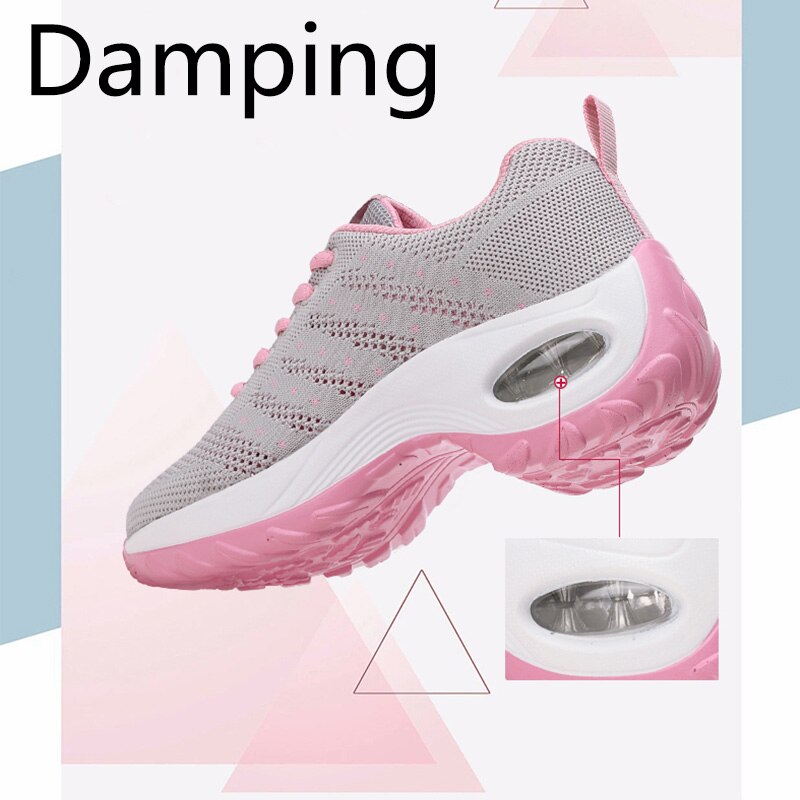MARSON Women Sport Casual Shoes Outdoor Breathable Comfortable Ladies Shoes Lightweight Platform Sports Running Mesh Sneakers