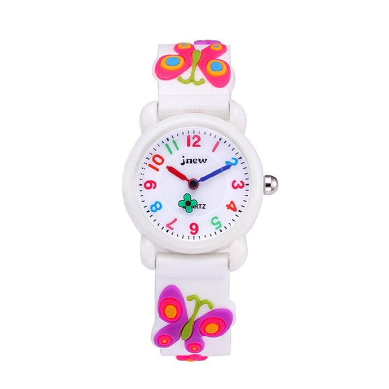 Kid 3D Vlinder Siliconen Waterdicht Horloge Voor Meisje Kinderen Horloges