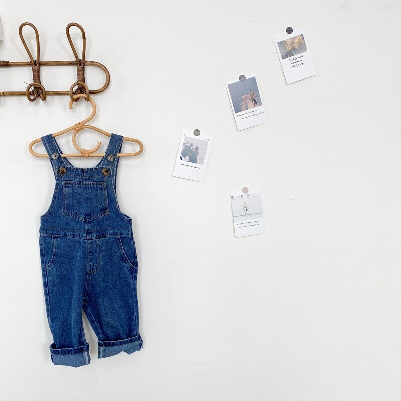 Babyjongens meisjes denim overalls kinderjeans lange broeken peuter jumpsuit herfstkleding kinderbroeken