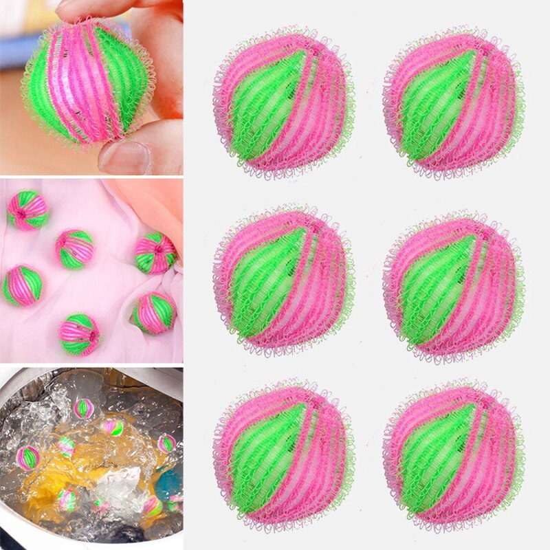 6 stuks kleding persoonlijke verzorging haarbal wasmachine reinigingsbal grijpt pluis haar magie ontharing wasbal