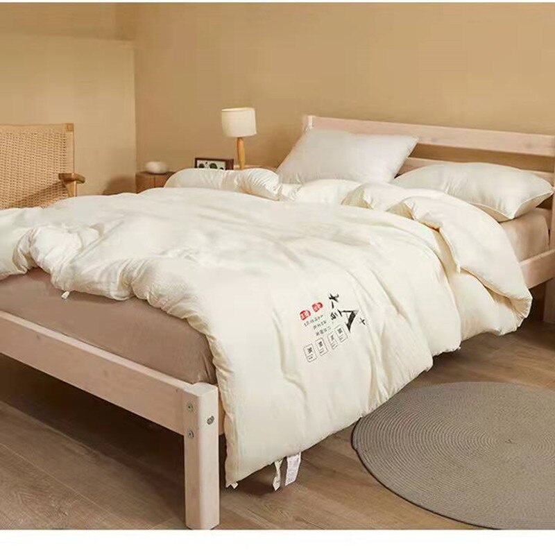 Spring Blanket Summer Cotton Quilt Solid Color Soybean Fiber Thin Quilt Soft ChildrenTwin Queen Bedding