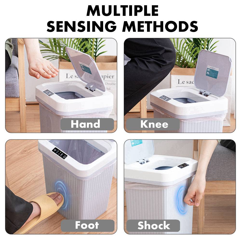16l sensor automático caixote do lixo lata de lixo inteligente usb indução recarregável lixo bin pode casa sala estar balde de lixo