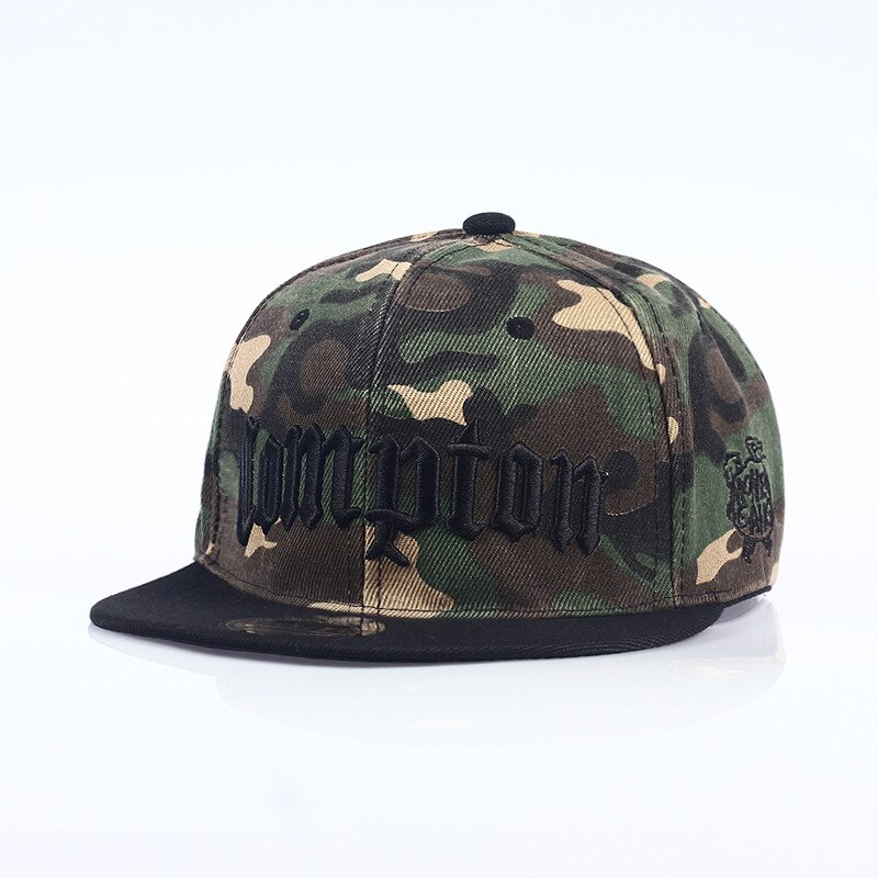 Compoton camouflage hat mænd broderet baseball cap kvinde cap sommer hip hop sort hvid cap: Grøn