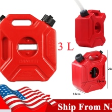 3L Portable Jerry Can Gas Fuel Tank Plastic Petrol Car Spare Container Gasoline Petrol Tanks Canister ATV Motorcycle