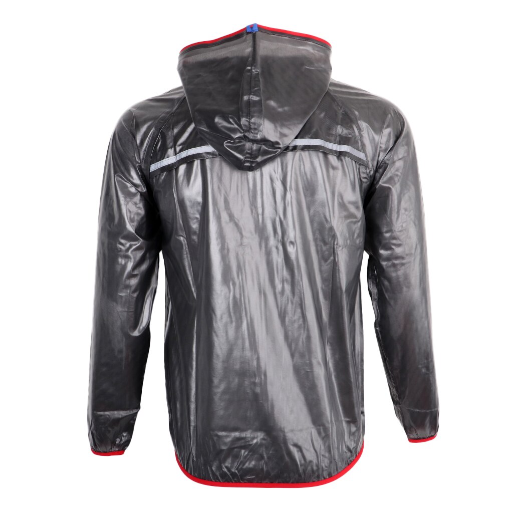 Mens Motorcycle Cycling Full Rain Suit Waterproof Hooded Top Rain Coat Pant