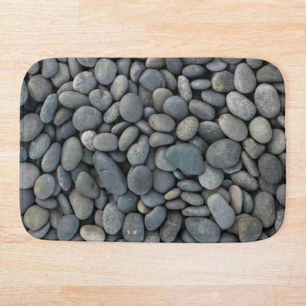 Gray River Stone Pebbles River Rock Bath Mat Hallway Carpets Anti-Slip Bath Floor Mat Animals Outdoor Rugs Front Door Mats