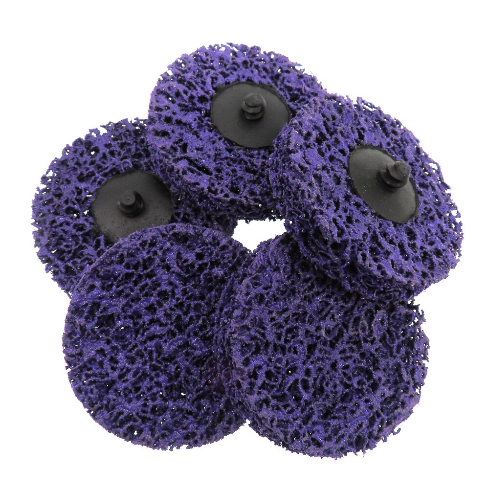 5PCS 3 Inch 75mm Quick Change Roloc Abrasive Disc Easy Strip & Clean Grinding Wheels for Rust Removal: 5pcs purple