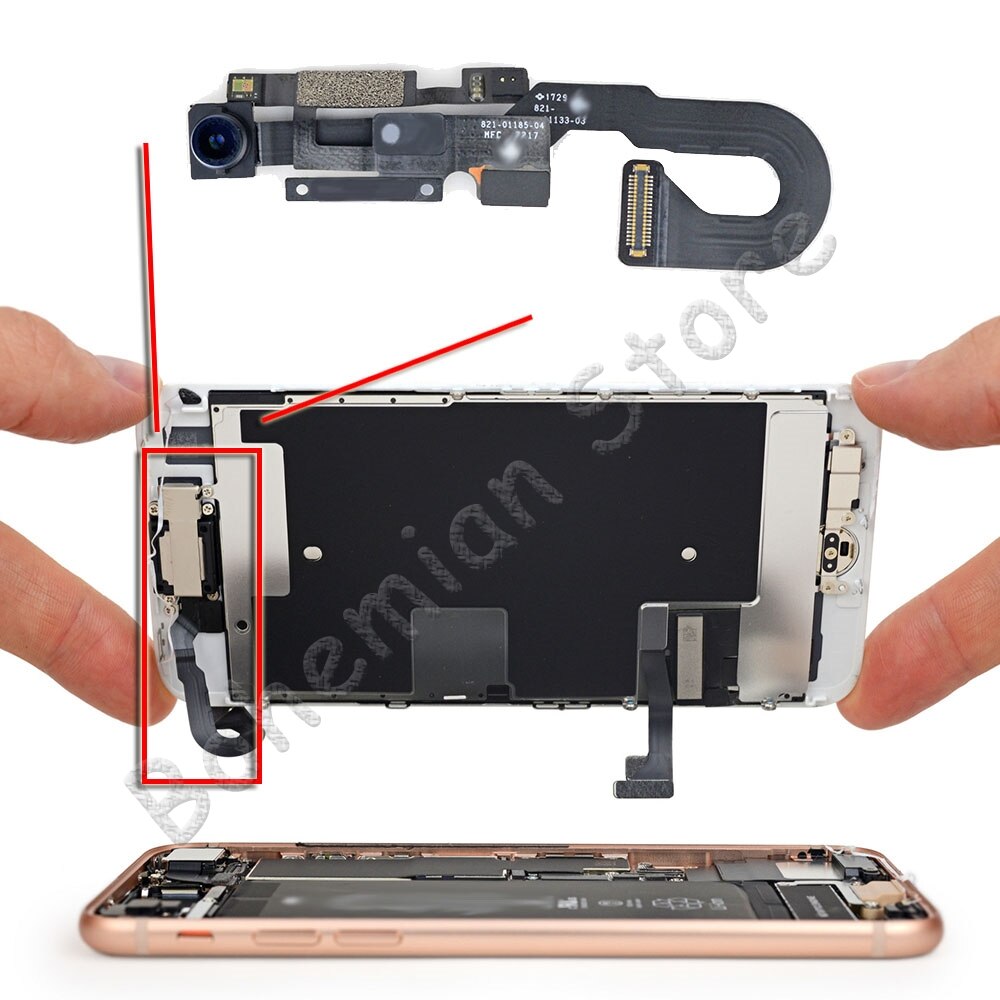 Aiinant 100% Originele Voor Iphone Xs Max Xr X 7 8 Plus Proximity Sensor Kleine Facing Front Camera Lint Flex kabel Geen Gezicht Id