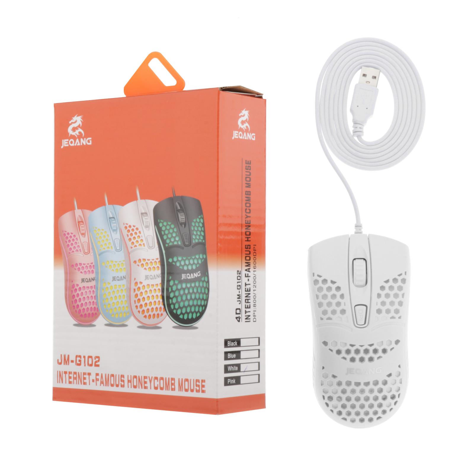 USB Wired Game Mouse Hollow Hole Honeycomb Lightweight Computer Mice Adjustable 800/1200/1600dpi