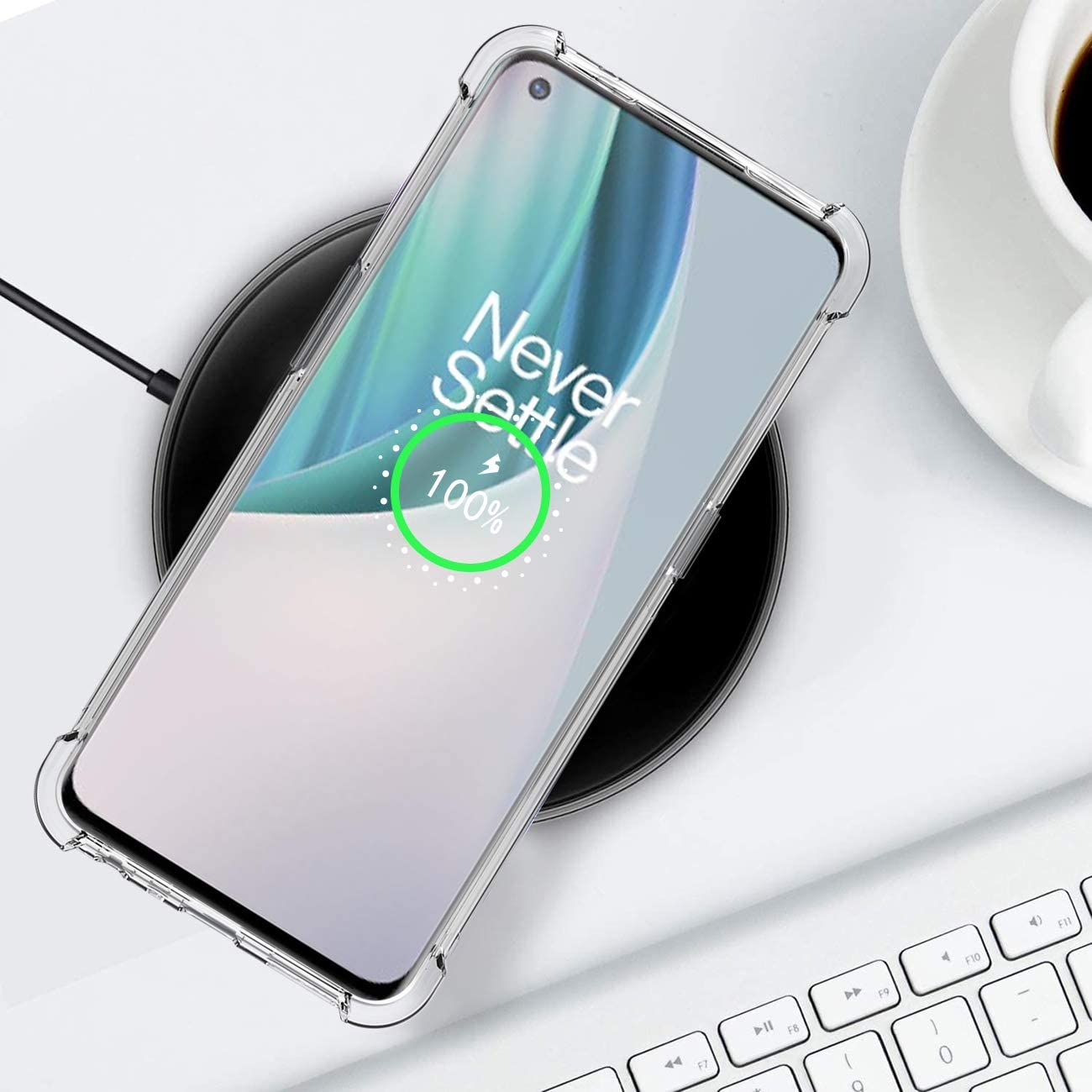 Capa de silicone à prova de choque para oneplus nord n10 n100 5g nordn10 nordn100, proteção traseira macia e transparente