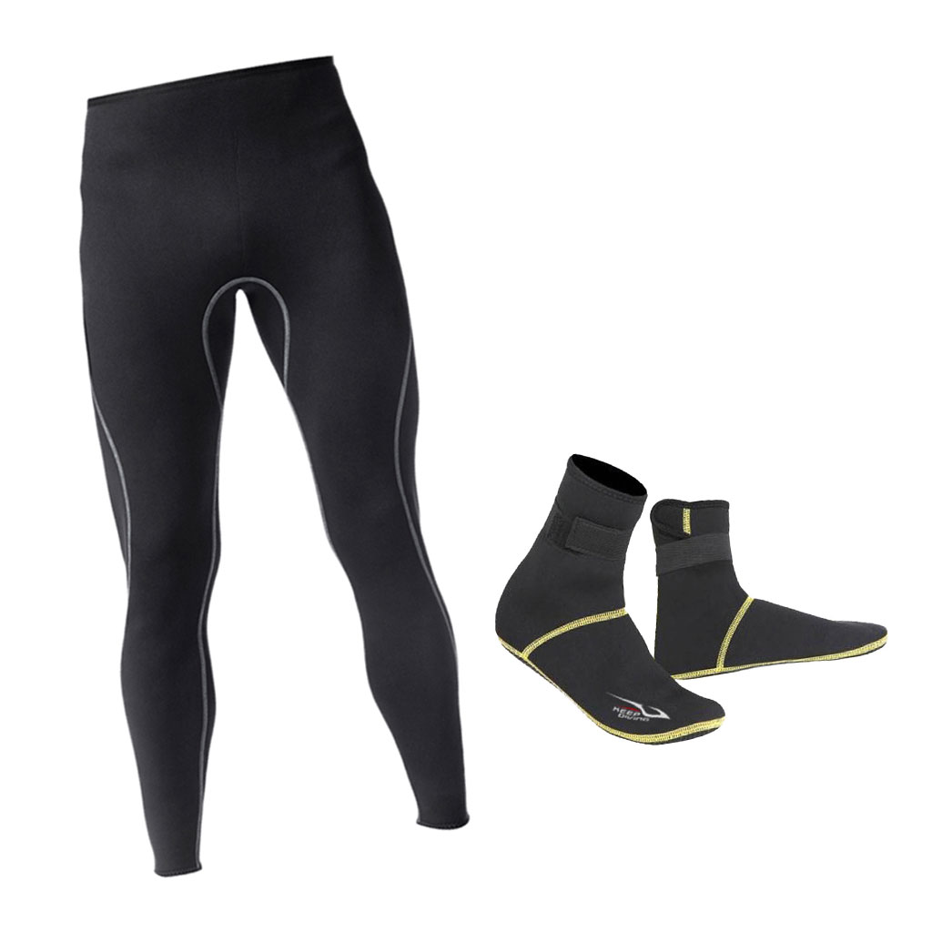 Pantalon et chaussettes en néoprène Super extensibles pour hommes, Leggings de plongée, de Surf et de Snorkeling