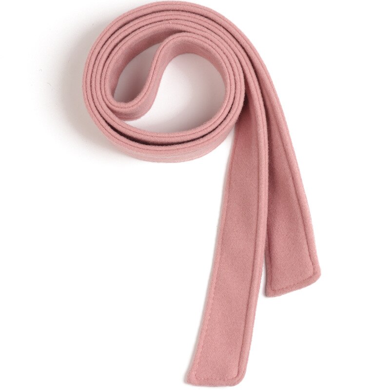 Abrigo con cinturón para señoras decorativas, cinturón ancho con doble cara para mujer, cinturones para abrigo, accesorios anudados para vestido de invierno,: Dark pink