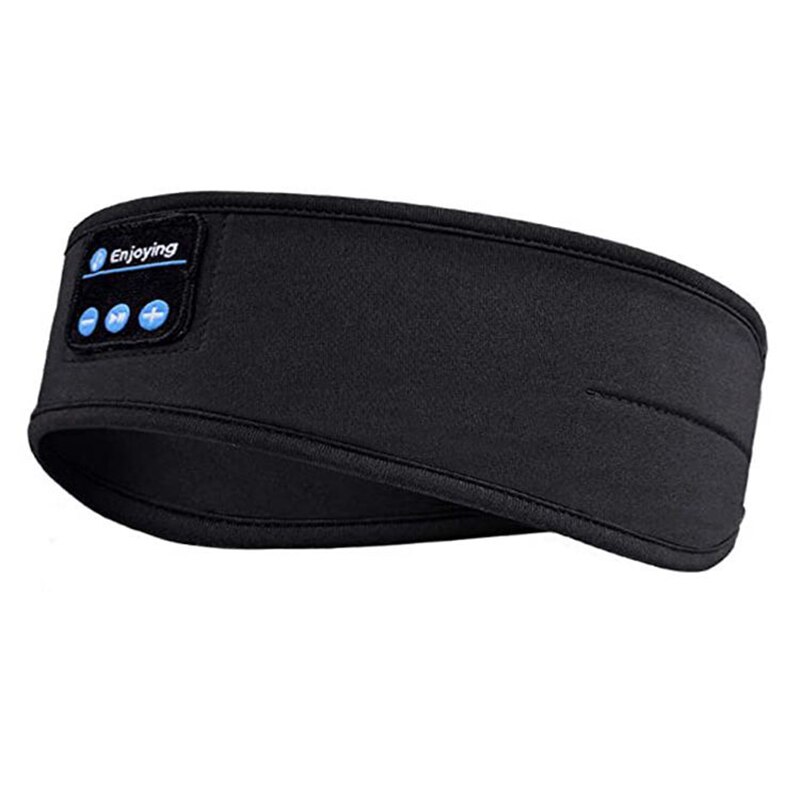 Auriculares inalámbricos con Bluetooth 5,0, diadema deportiva para dormir, auricular blando para escuchar música: Negro