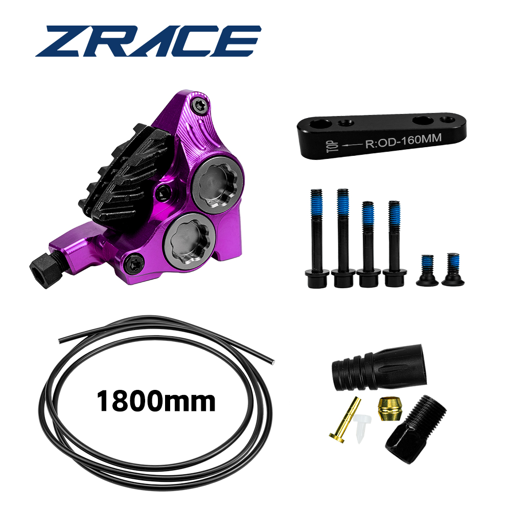ZRACE XG4 flach montierter Vierkolben-Bremssattel, hydraulischer Straßenbremssattel, Bremsbeläge mit Eistechnik, leicht, CNC: Gelb