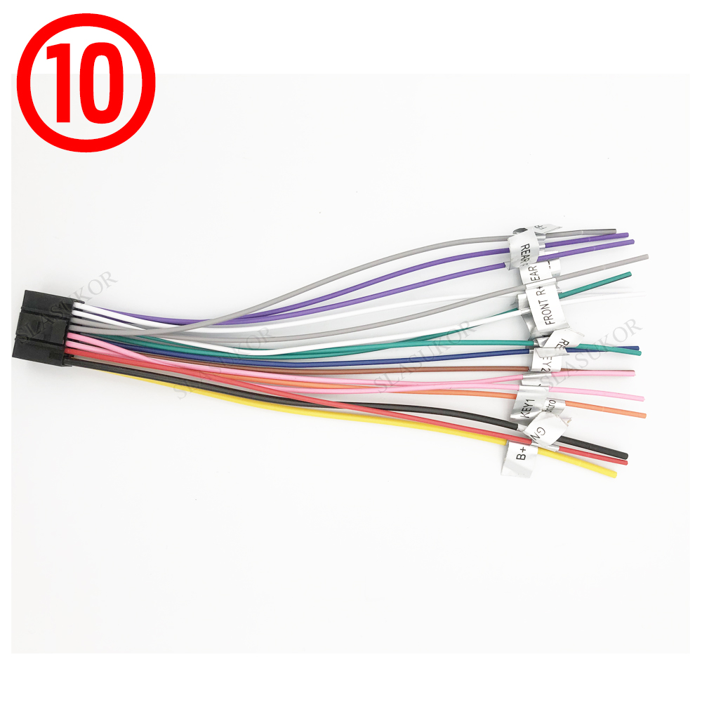 Auto Unit Stereo Draad Kabelboom Compatibel Autoradio Android Interface Mic Rca Usb Audio En Video Kabel Microfoon Adapter: Bruin