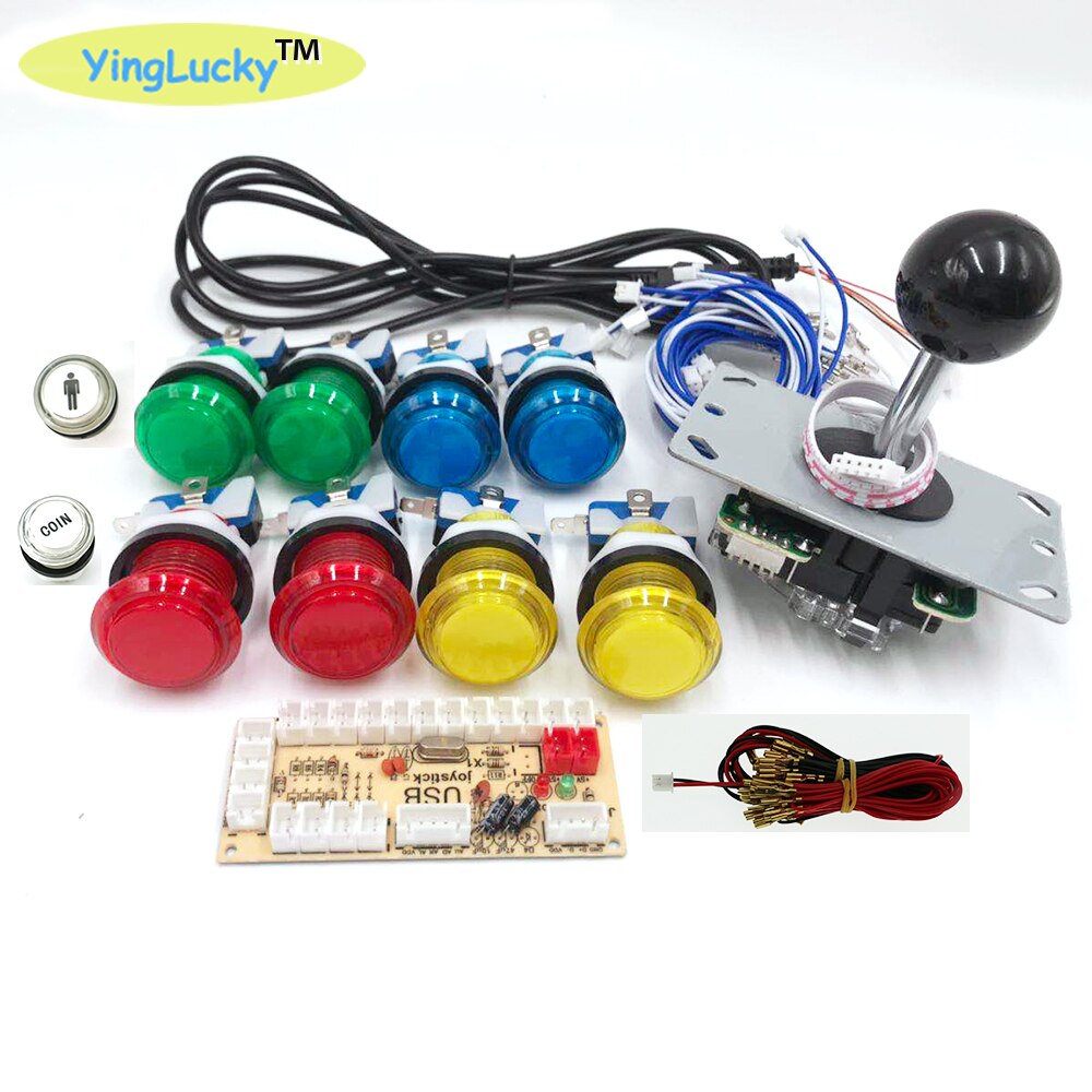 player DIY Arcade Joystick Kits with 10 LED Arcade Buttons + 1Joysticks