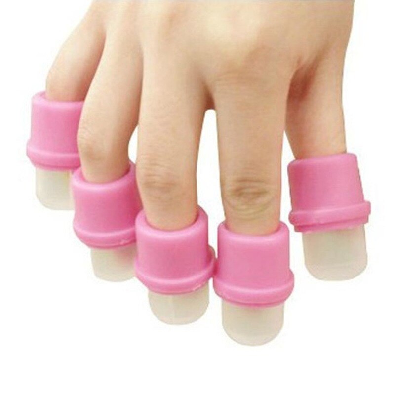 10Pcs/Set Wearable Nail Soak Soakers Polish Remover DIY Acrylic UV Gel Cap Tip Set Nail Supplies for Professionals