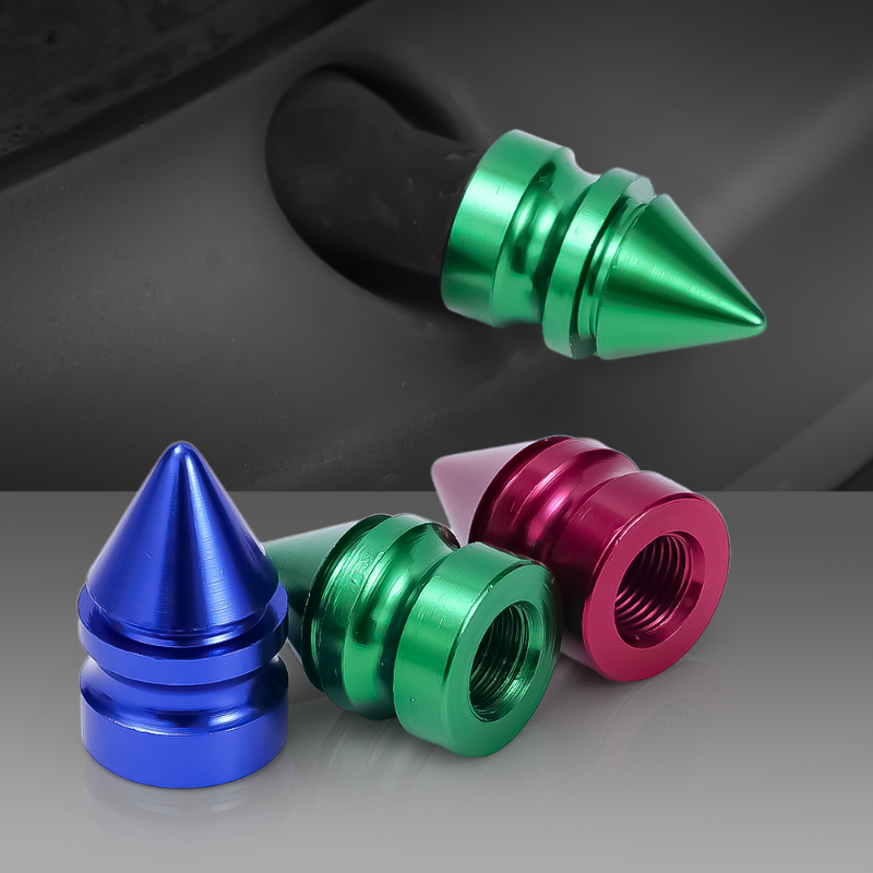 Car Tire Valve Caps Aluminum Alloy Tapered Dust Proof Covers for Auto Motorcycles Bike Tyre Valve Cap Accessories