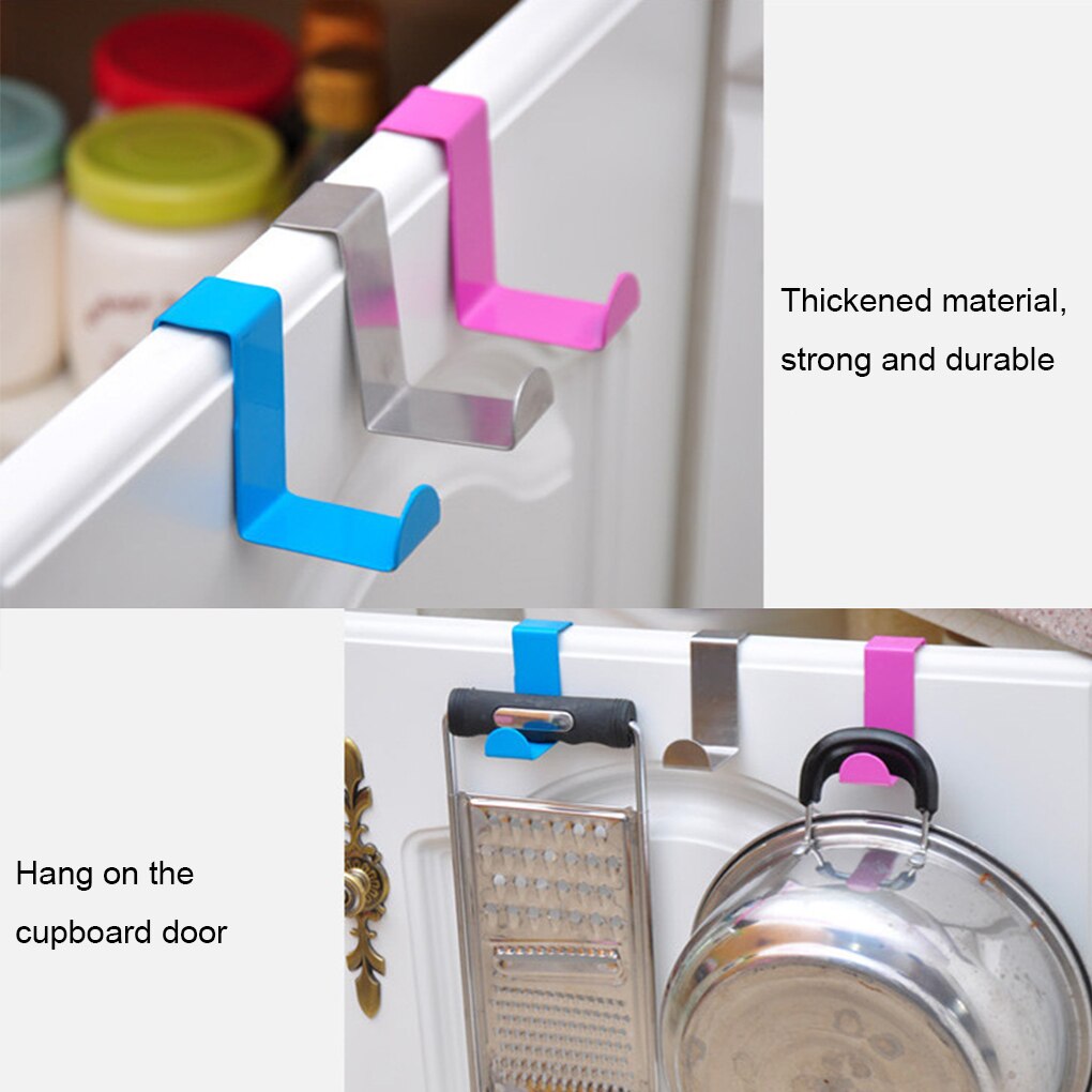 2 stuks over deurhaken roestvrijstalen kastlade hanghaken kantoor keuken handdoek kleerhanger