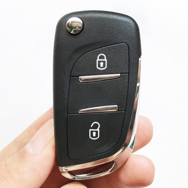 2 3 knappar fällbart nyckelskal för peugeot 308 407 408 607 807 207 307 306 bilfjärrnyckel blank fob  hu83 blad  ce0536: 2 knapp  hu83 blad