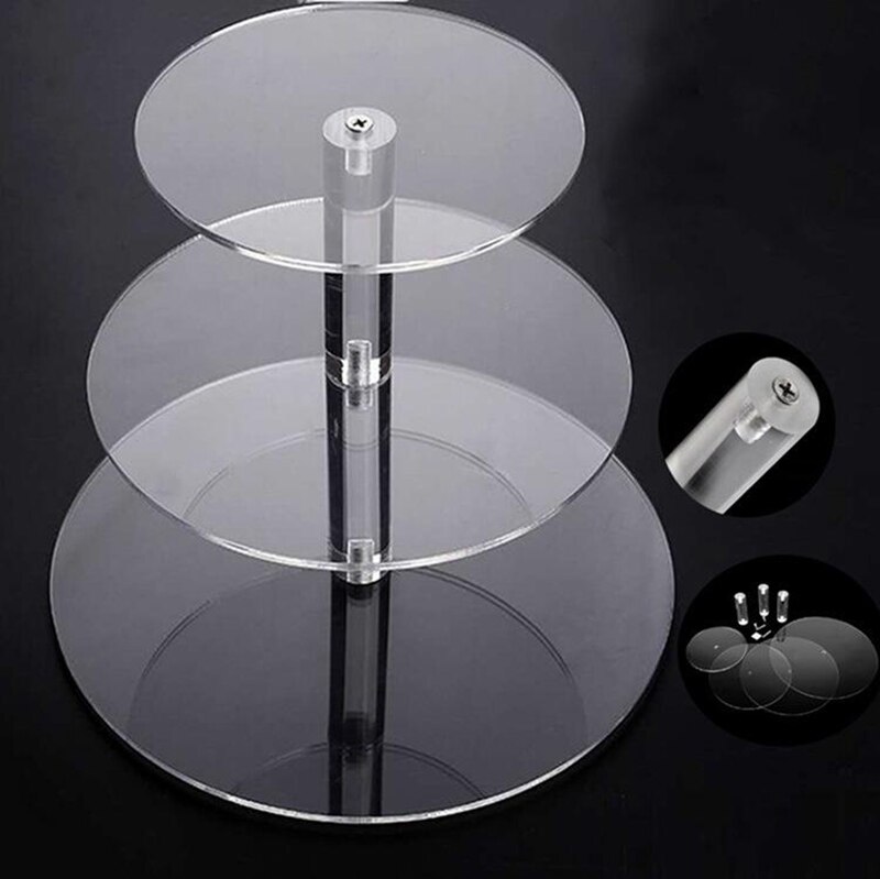 3/4/5/6/7 Tier Acrylic Wedding Cake Stand Crystal Cup Cake Display Shelf Cupcake Holder Plate Birthday Party Decoration Stands