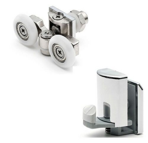 Set Van 4 Douche Deur Rollers/Lopers/Haken/Gidsen 22 Mm/25 Mm Wielen Diameter