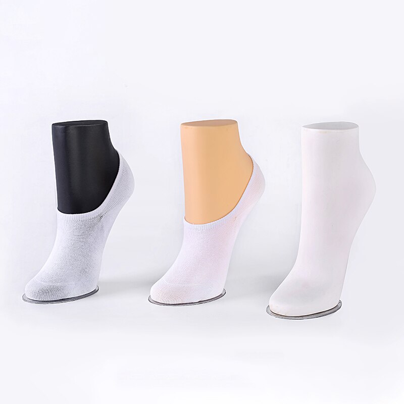 1 pc herre mannequin fod plast stand display korte sokker mellemstore sokker del dummy torso ben hvid fod model med magnet