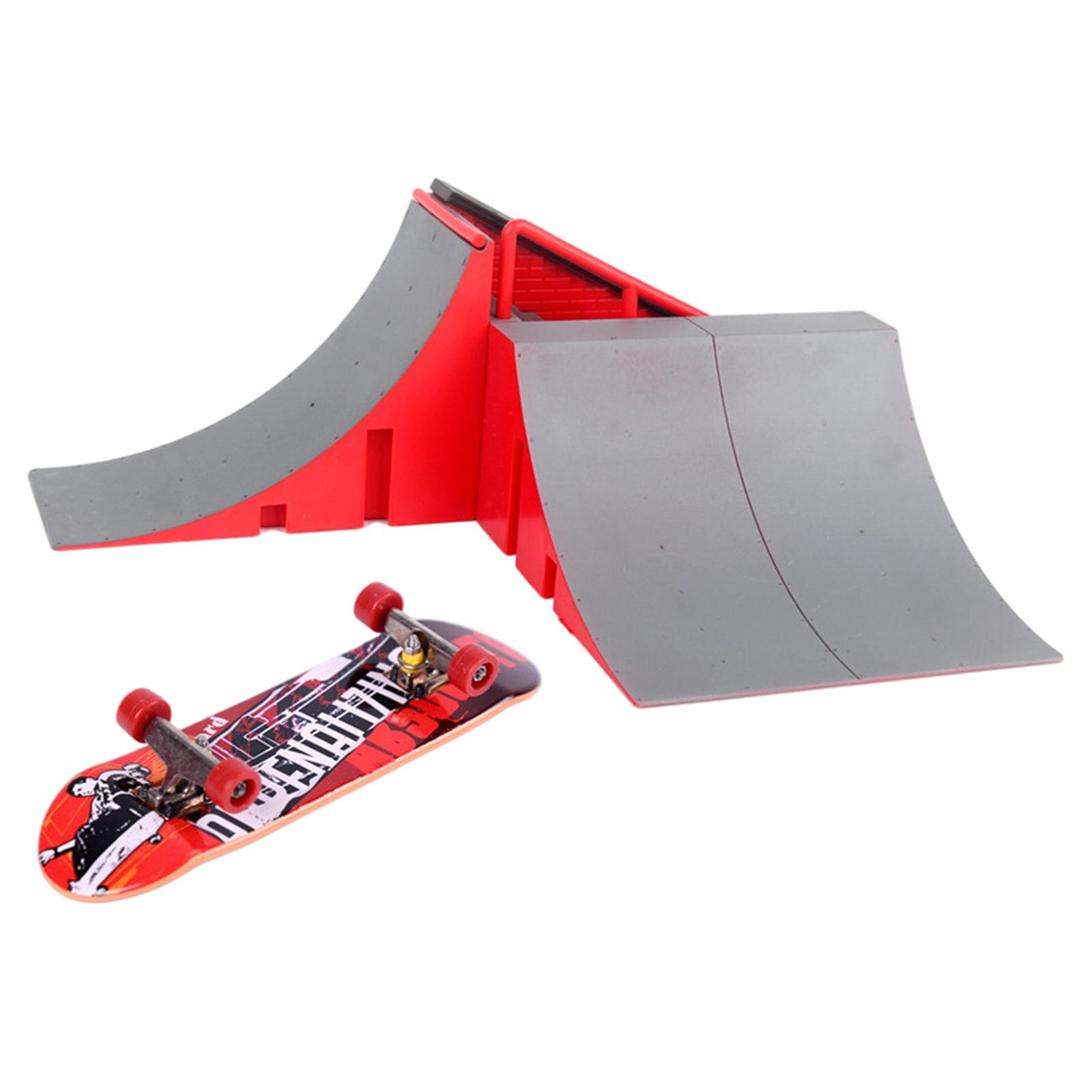 Finger Skateboard Toys Practicing Matching Skateboard Ramp Kit for Boys
