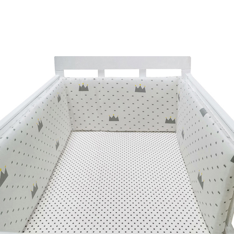 Nordic Sterne Baby Bett Verdicken Stoßstangen Zipper einteiliges Krippe Um Kissen Kinderbett Schutz Kissen 200*30 CM