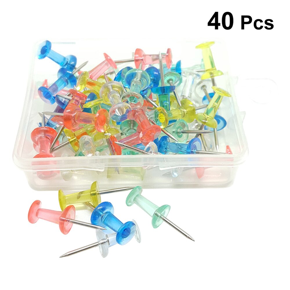 40 Pcs Pushpin Thumbtack Decorative DIY Tool for School Home Office Wall Maps Photos Bulletin Board