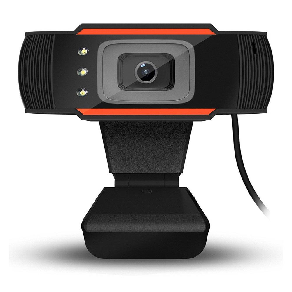 Yiwa-cámara Web con 3 LEDs, Webcam de 12MP, 720P, HD, USB, con micrófono para ordenador, PC, portátil, 720P, HD, con micrófono, r30: Default Title