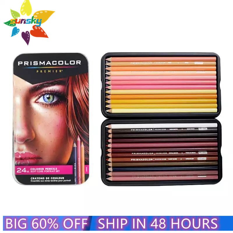Prismacolor premier – crayons de couleur, 24 pièces, couleur de peau, Portrait, 25085R