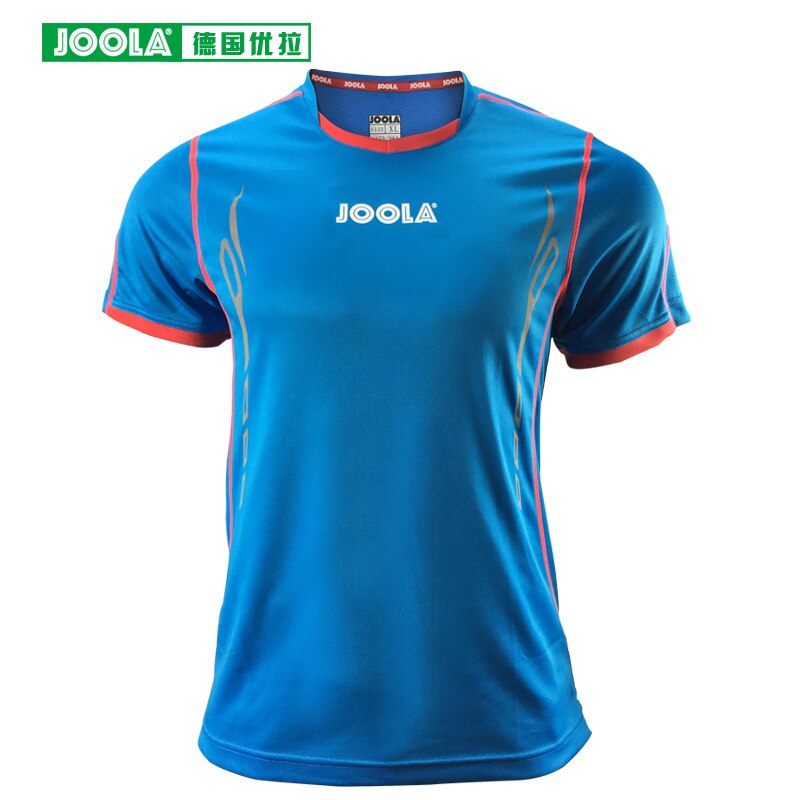 Camiseta JOOLA de manga corta para tenis de mesa, camisa de juego de bádminton, ropa deportiva de secado rápido para hombres y mujeres: Blue / L