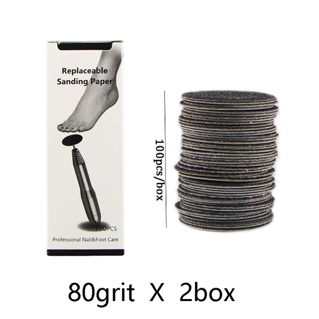 Pedicure Tool for Electric File Machine Feet Dead Skin Callus Peel Remove Sandpaper Disks Replacement Sandpaper: I