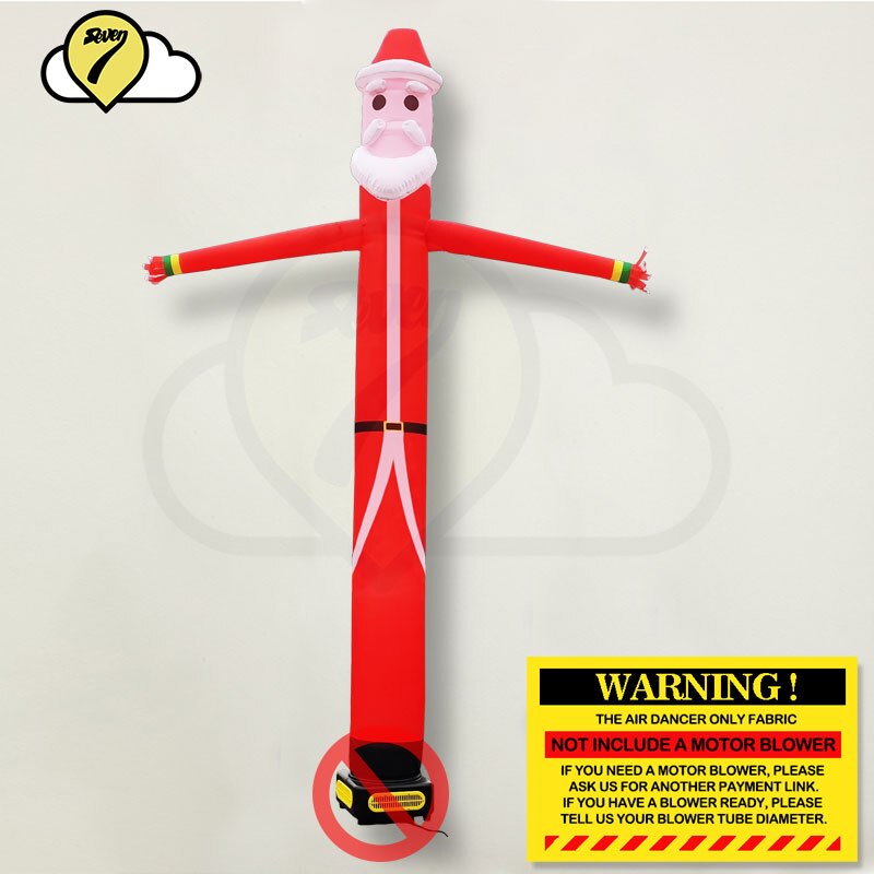 12ft santa claus air tänzerin syk ballon Aufblasbaren Schlauch Puppet Sky Wellenförmige Mann Tänzerin für Weihnachten Dekorative Zeichen für Business