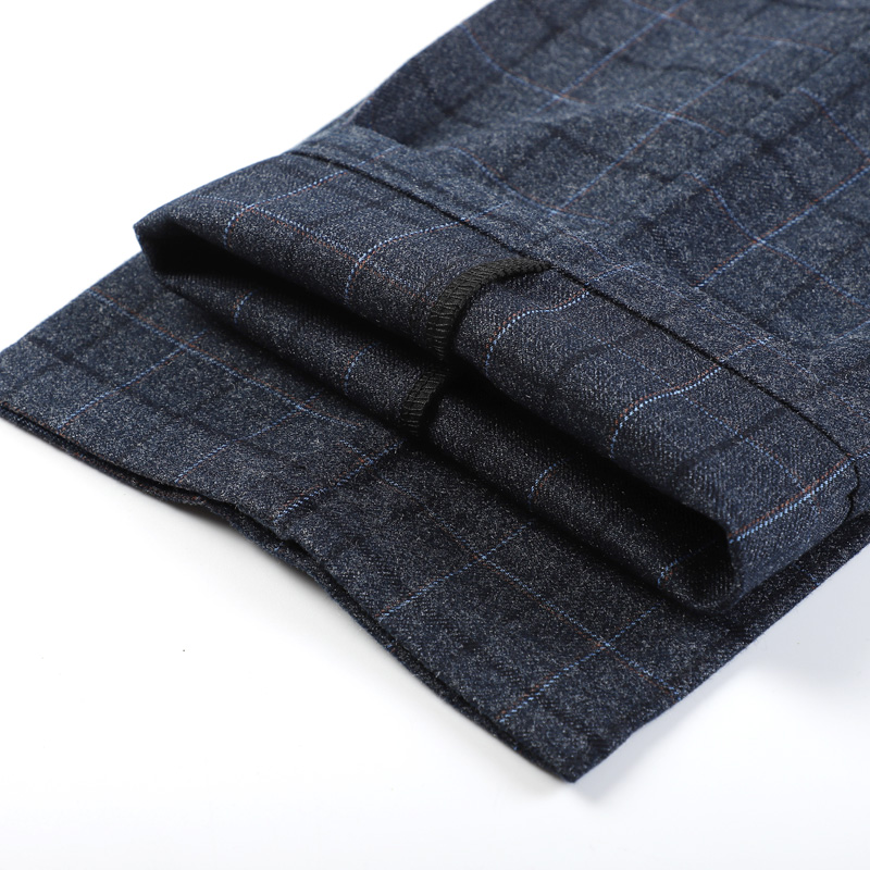Syksyn miesten ruudullinen pukuhousut iso koko 29-38 business casual -housut laivastonsiniset harmaat housut miehille