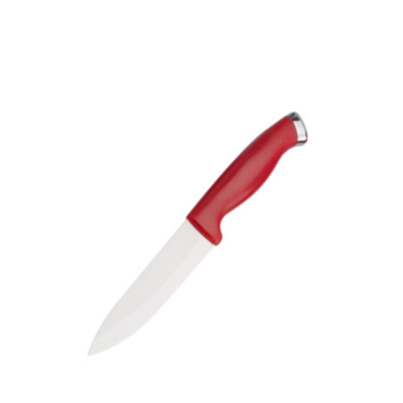 Keramische Messen keukenmessen 3 4 5 6 inch koksmes Baby extra voedsel mes wit zirconia blade Rood handvat: 4 inch