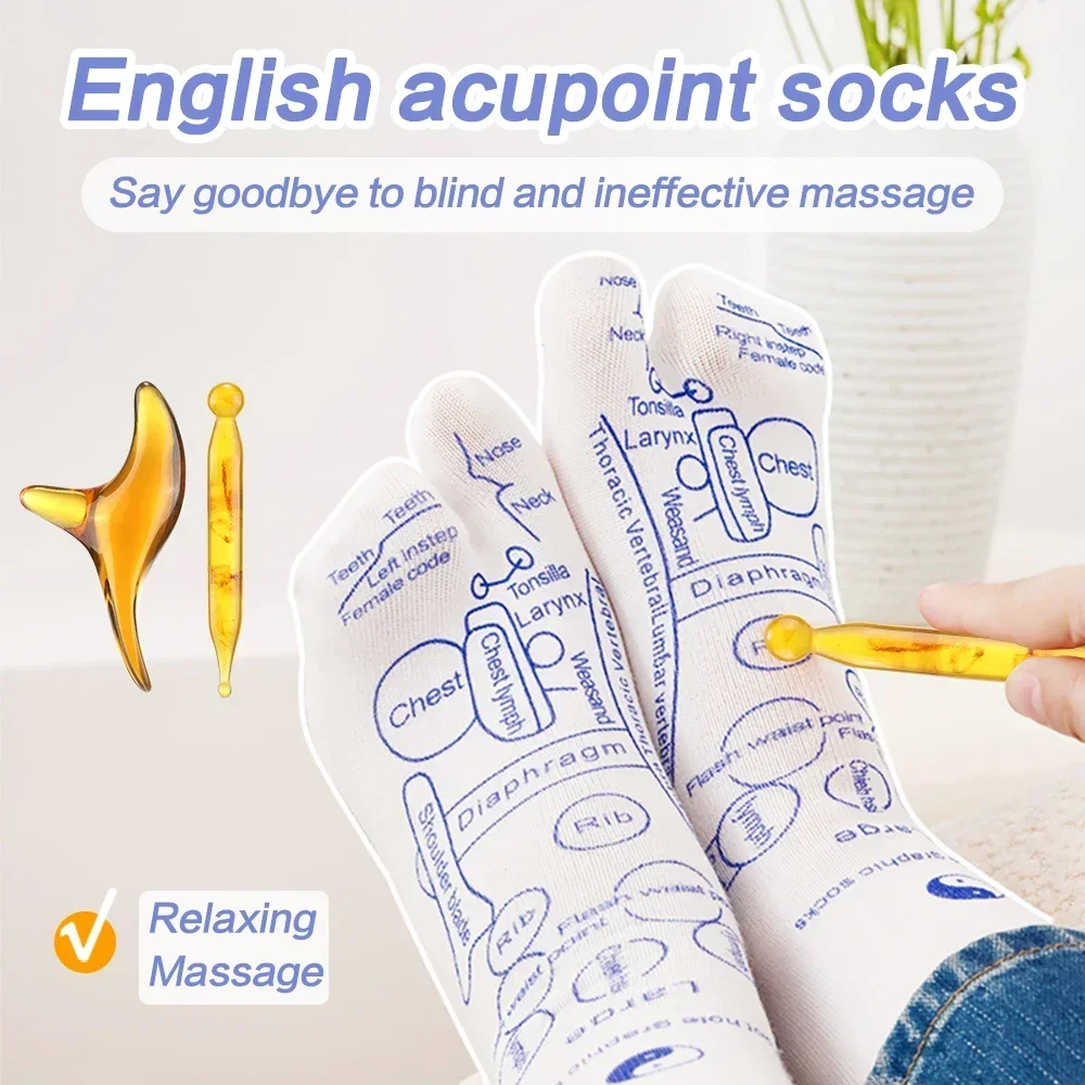 Fußmassage Akupressur Socken entlasten müde Füße Socken Akupunkturpunkt Fußmassagegerät Reflexzonenmassage Socken Physiotherapie Fußpflegewerkzeug