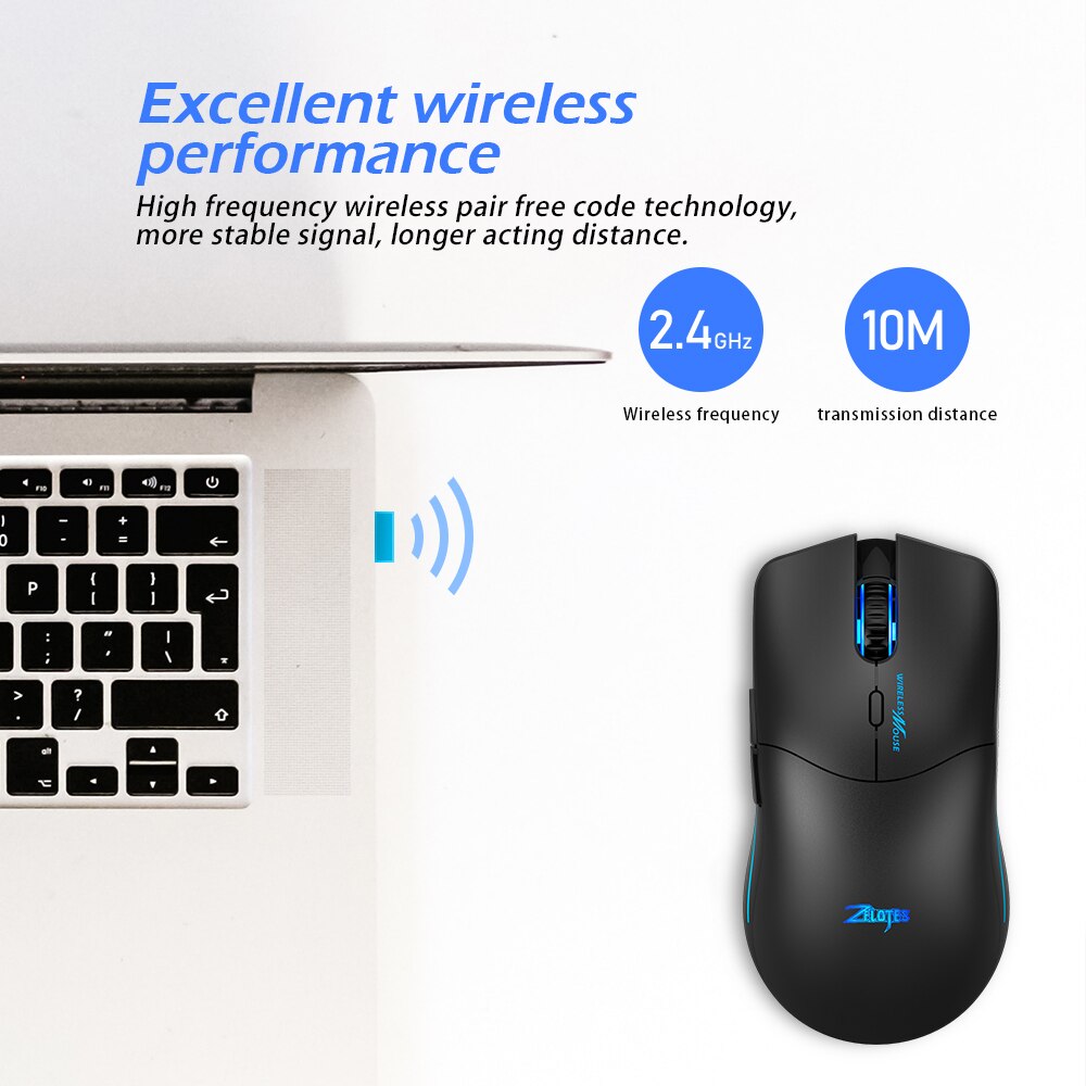 2.4G bezprzewodowa mysz mysz do gier 6 przycisk wyciszenia 3600DPI ergonomiczne myszy na laptopa Macbook PC pod mysz do gier