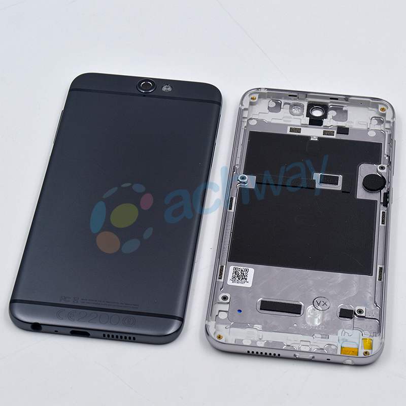 Back Cover for HTC One A9 - Battery Door Housing + Volume Buttons + Camera Glass Lens Replacement