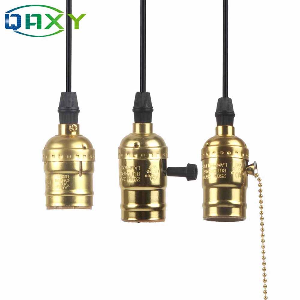 Met Schakelaar/Geen Schakelaar E27/E26 110 V-240 V Vintage Retro Aluminium Schroef Socket Hanger Lamp base Houder Hanglampen [DV5250]
