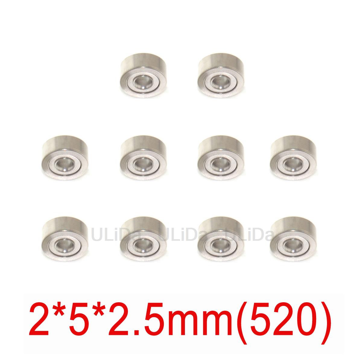 10 Uds 520 620 830 850 950 rodamiento 5mm/6mm rodamientos de rodillos guía para Tamiya Mini 4WD RC Car 2*6*2,5 2*5*2,5 3*8*3 5*8*2,5 5*9*3