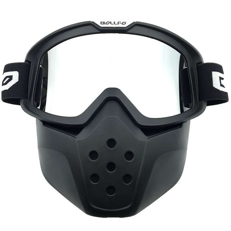 Ski sneeuw fiets motor gezichtsmasker bril motorcross motorfiets open gezicht afneembare bril voor shark raw jet helmen brillen