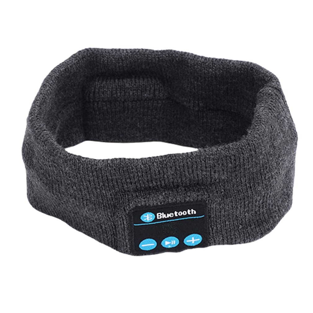 Bluetooth hovedbånd søvn hovedtelefoner trådløs musik sport hovedbånd sove øretelefoner sleepphones: Mørkegrå